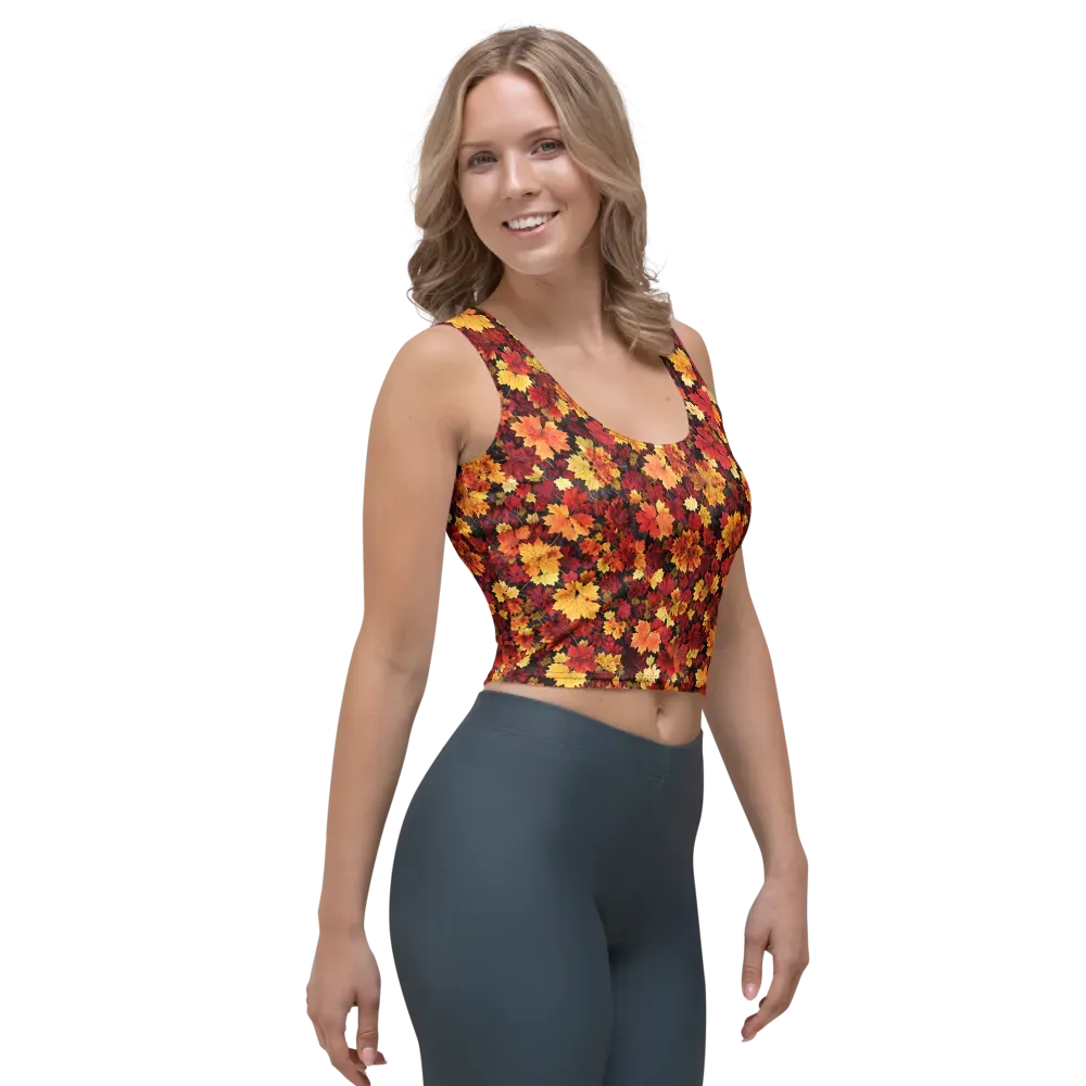 Falling Gold on Crop Top — Right Front
