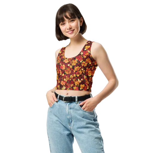 Falling Gold on a Crop Top