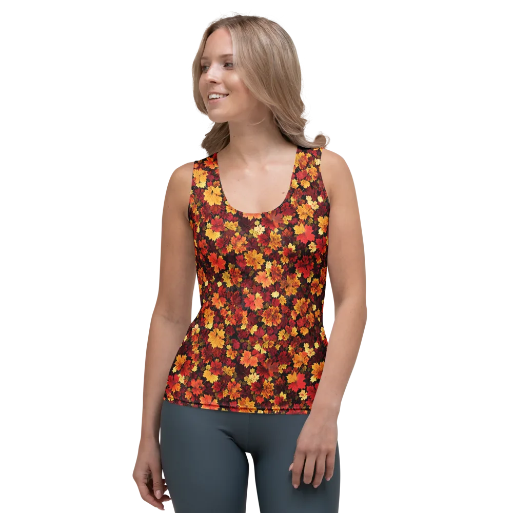 Falling Gold on Women's Tank Top — Front