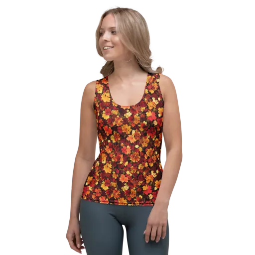 Falling Gold on a Women's Tank Top