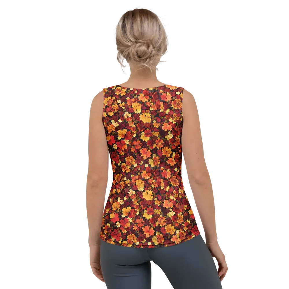 Falling Gold on Women's Tank Top — Back
