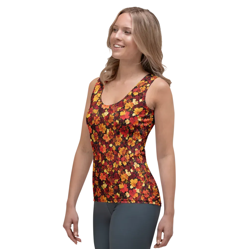 Falling Gold on Women's Tank Top — Left Front