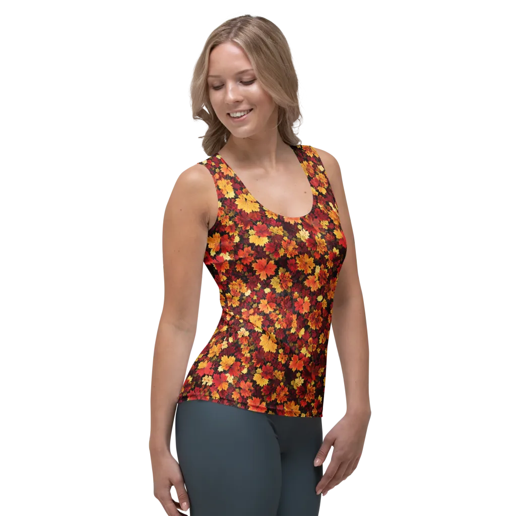Falling Gold on Women's Tank Top — Right Front