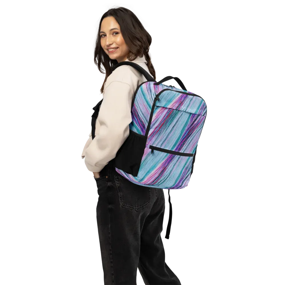 Chromatic Drift on Utility Backpack — Bottom print