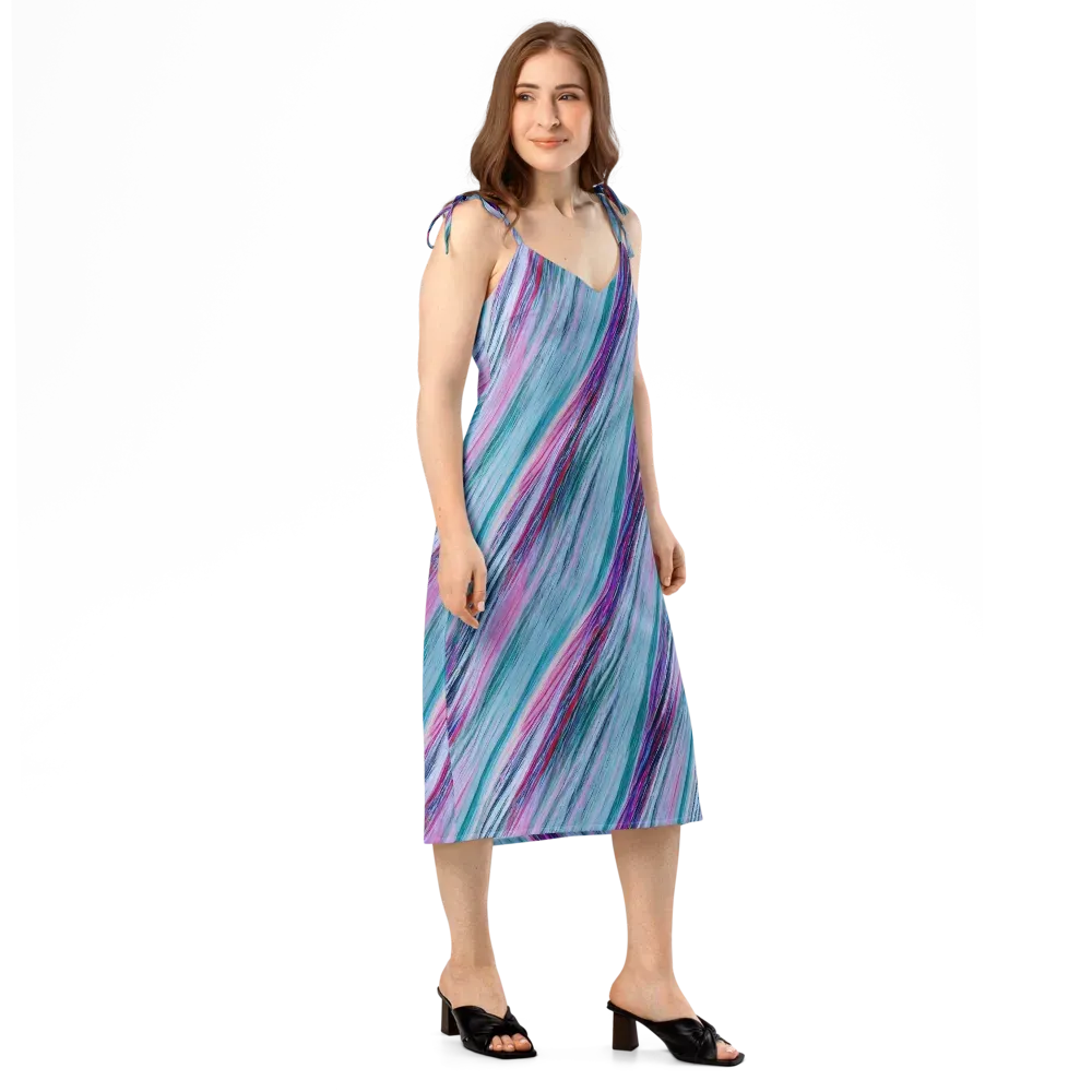 Chromatic Drift on Slip Dress — Right Front