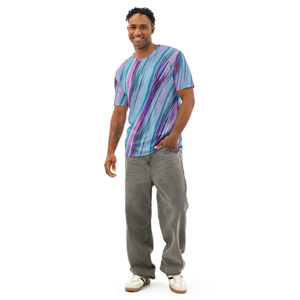 Chromatic Drift on Men's Cotton Crew Neck T-Shirt — Front