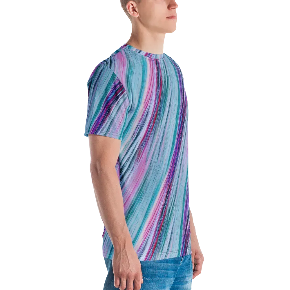 Chromatic Drift on Men's Crew Neck T-Shirt — Right