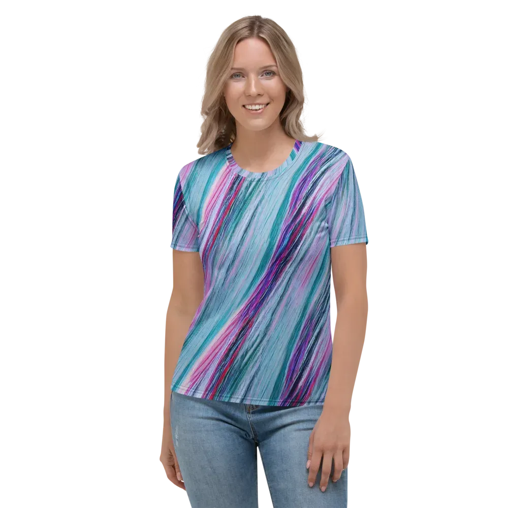 Chromatic Drift on Women's Crew Neck T-Shirt — Front