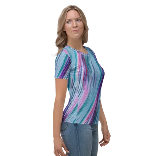 Chromatic Drift on a Women's Crew Neck T-Shirt