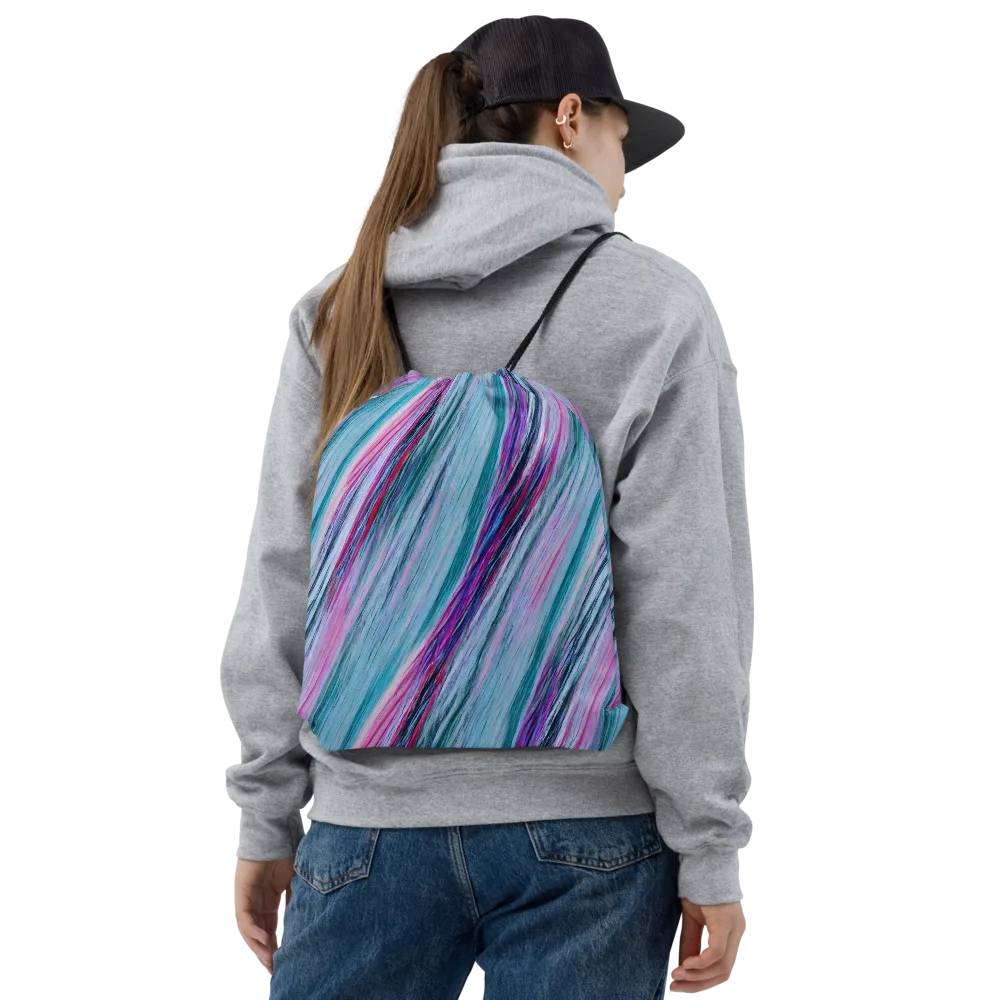 Chromatic Drift on Drawstring Bag — Front