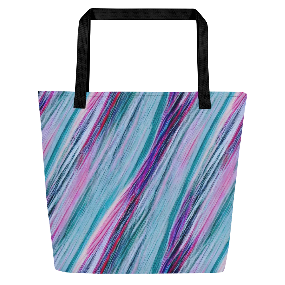 Chromatic Drift on Large Tote Bag W/ Pocket — Front