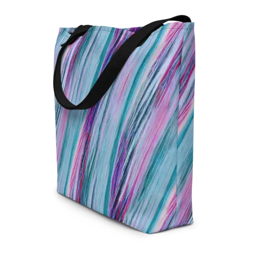 Chromatic Drift on a Large Tote Bag W/ Pocket