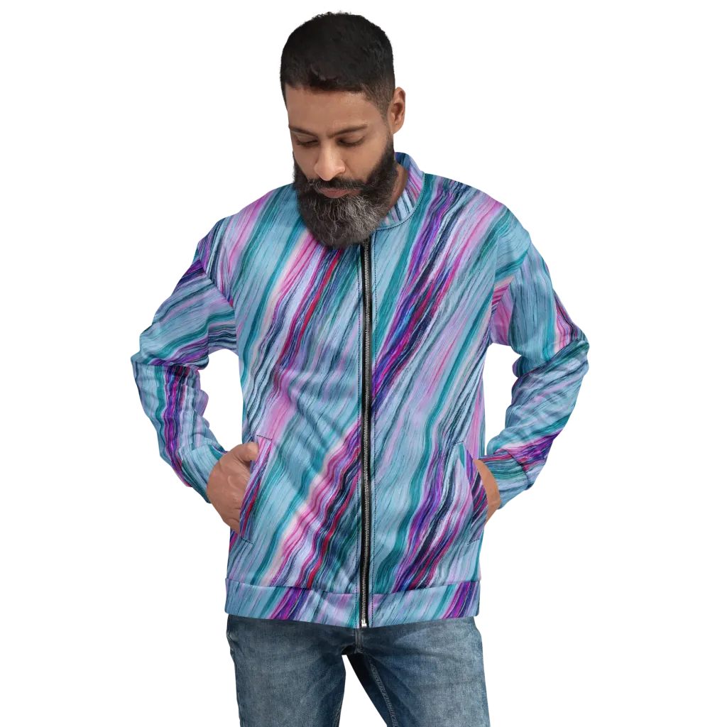 Chromatic Drift on Bomber Jacket — Front print