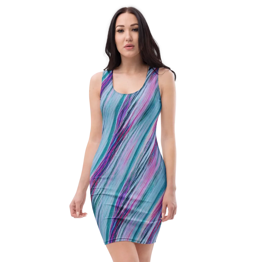 Chromatic Drift on Bodycon Dress — Front