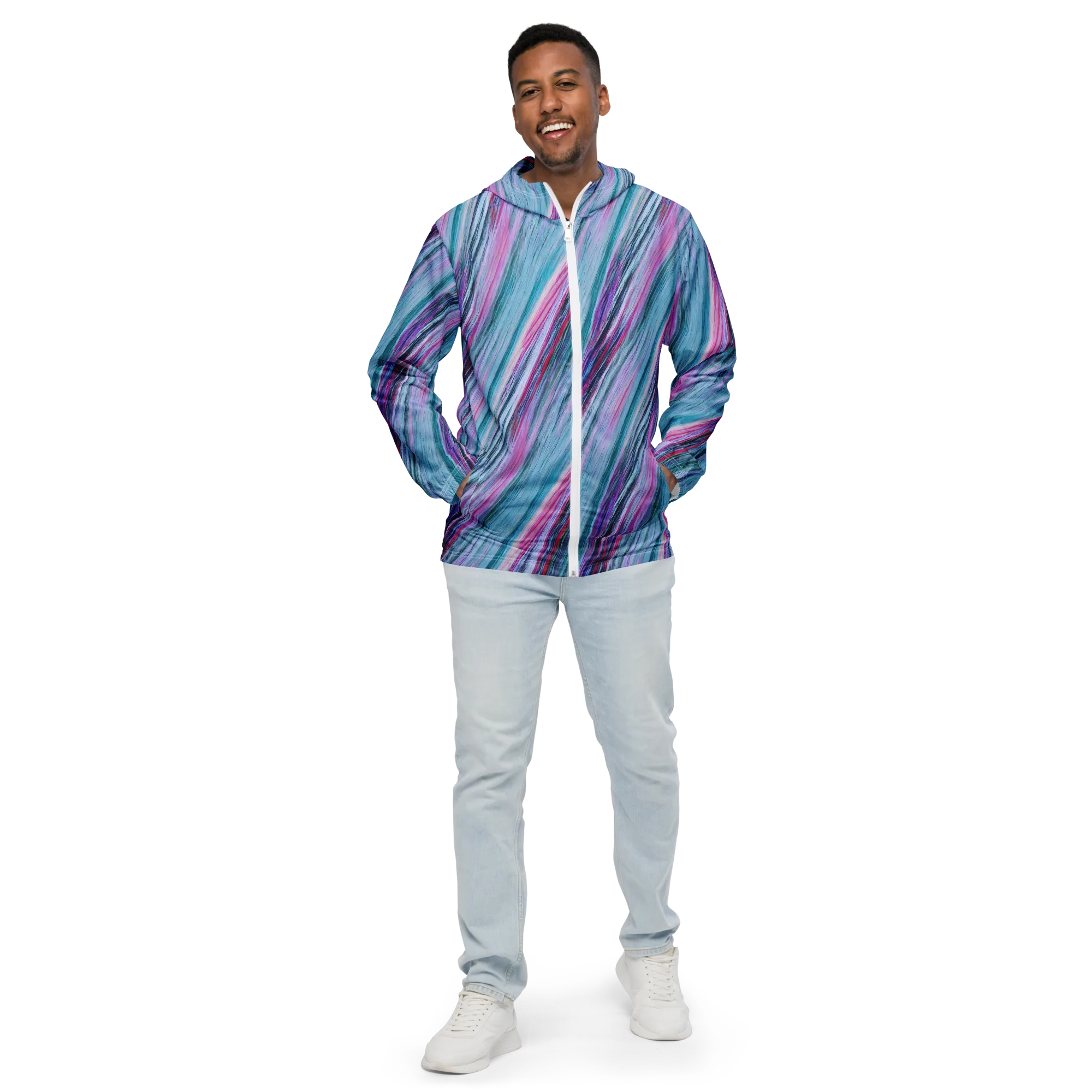 Chromatic Drift on Men's Windbreaker — Front