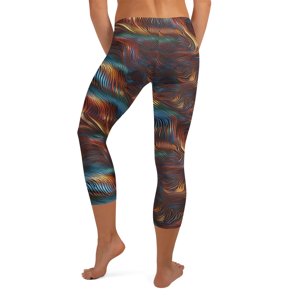 Molten Topography on Capri Leggings — Back