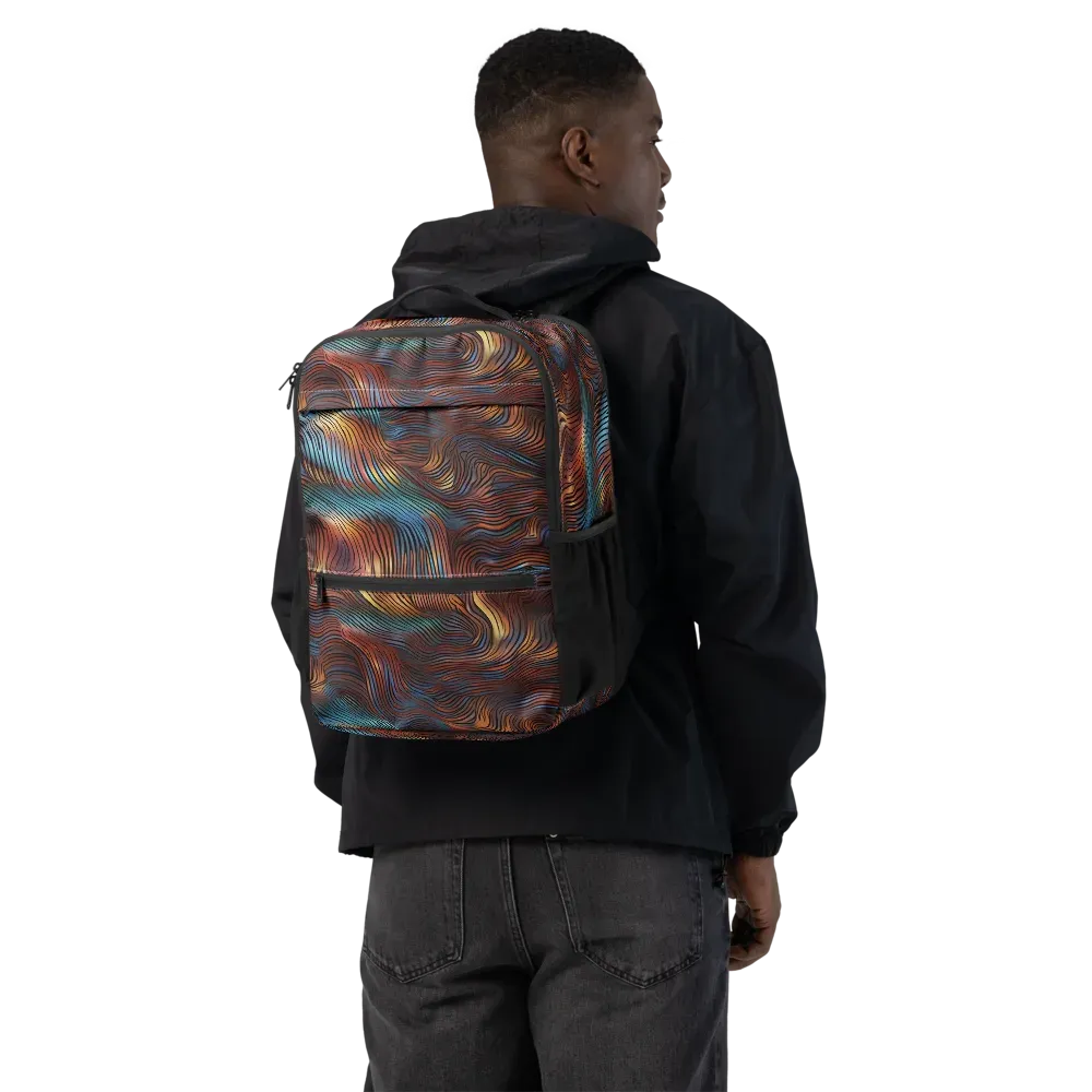 Molten Topography on Utility Backpack — Back