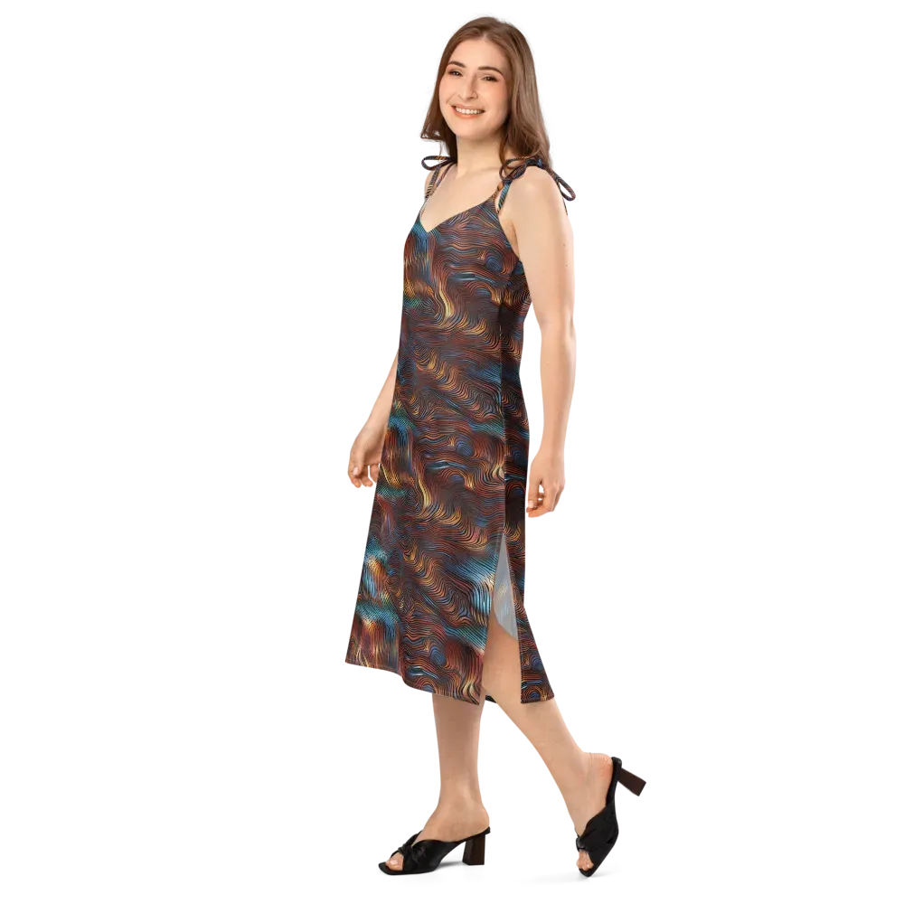 Molten Topography on Slip Dress — Left Front