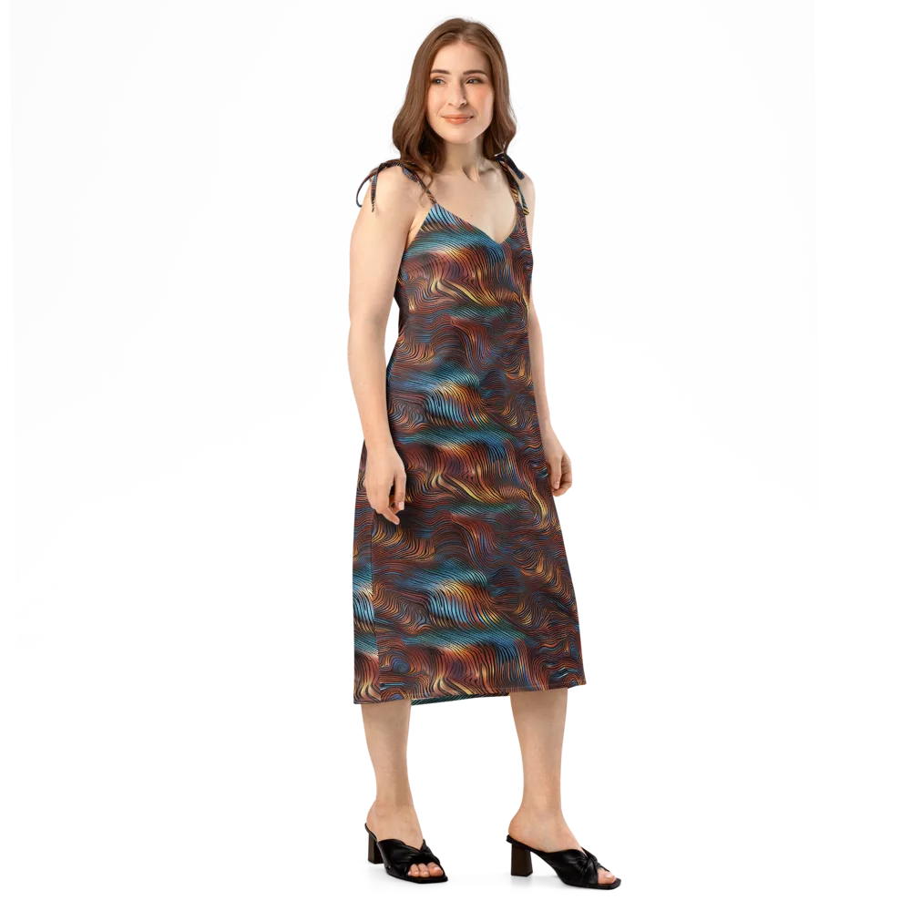 Molten Topography on Slip Dress — Right Front