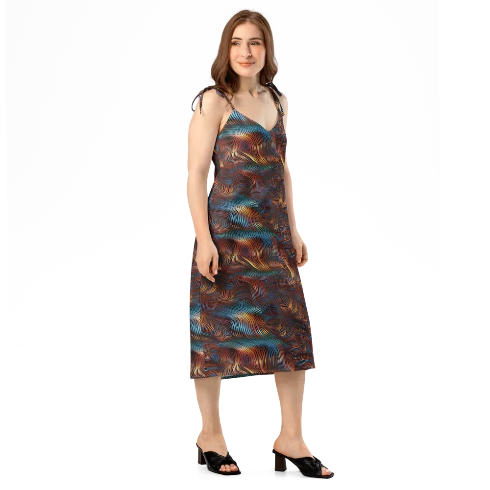 Molten Topography on Slip Dress — Right Front
