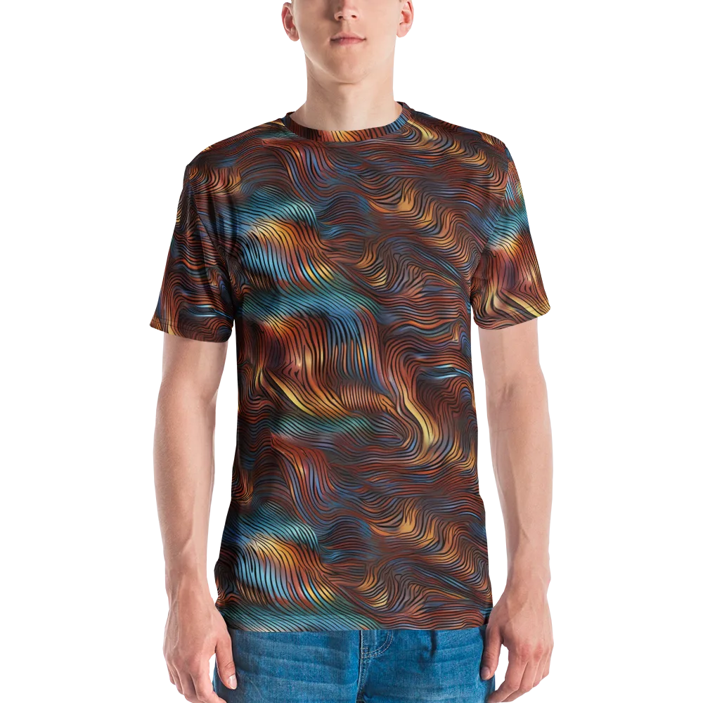 Molten Topography on Men's Crew Neck T-Shirt — Front