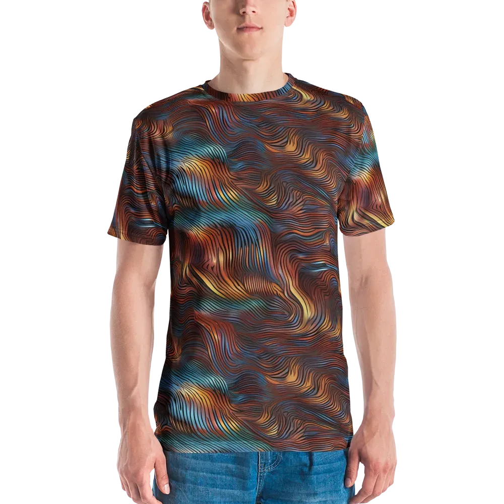 Molten Topography on Men's Crew Neck T-Shirt — Front