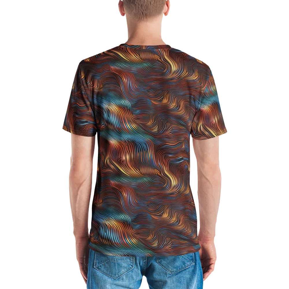 Molten Topography on Men's Crew Neck T-Shirt — Back