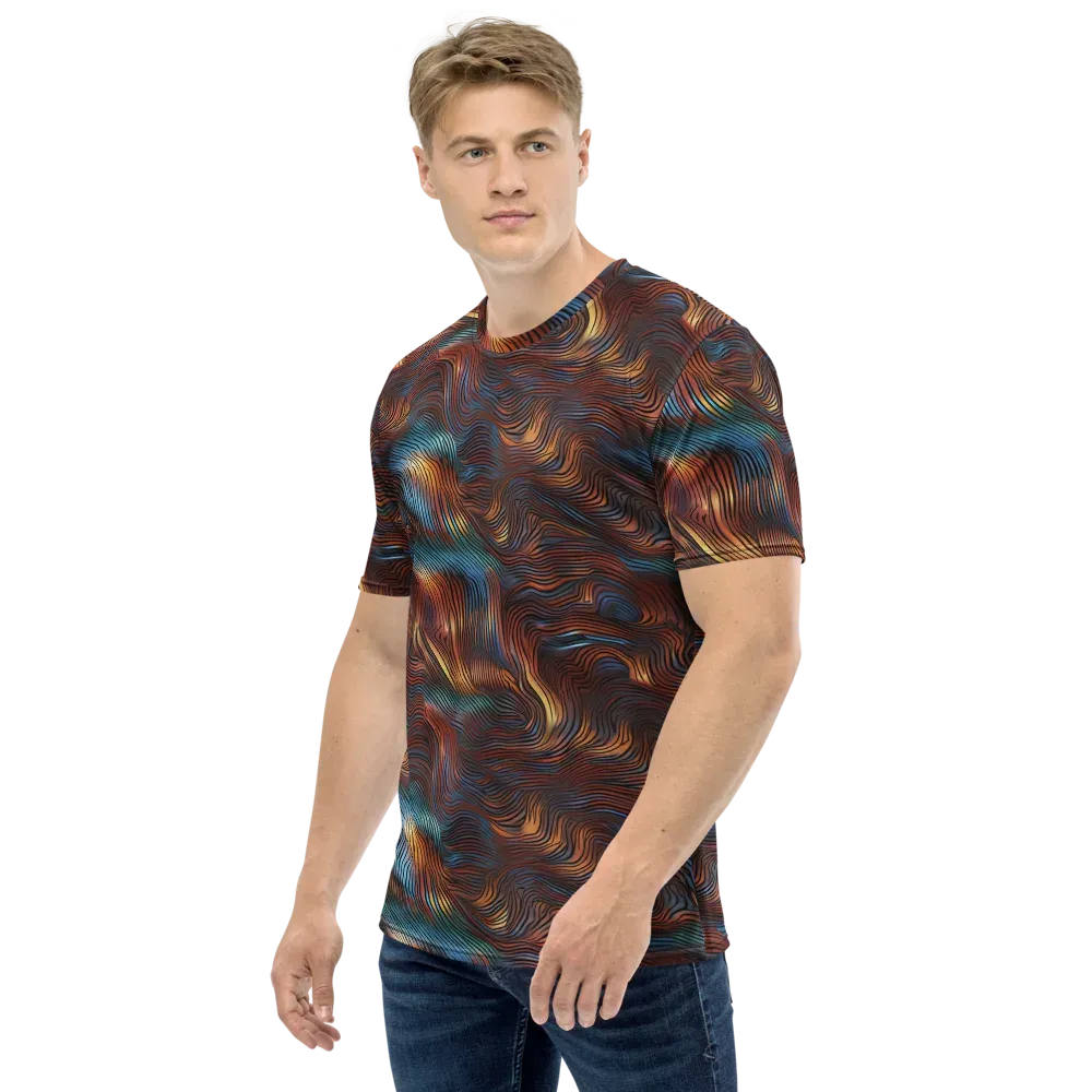 Molten Topography on Men's Crew Neck T-Shirt — Back print