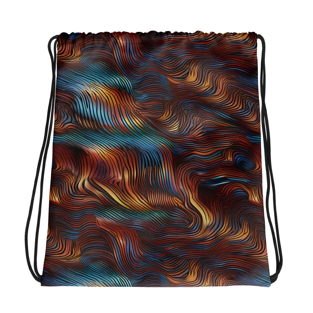 Molten Topography on Drawstring Bag — Mockup