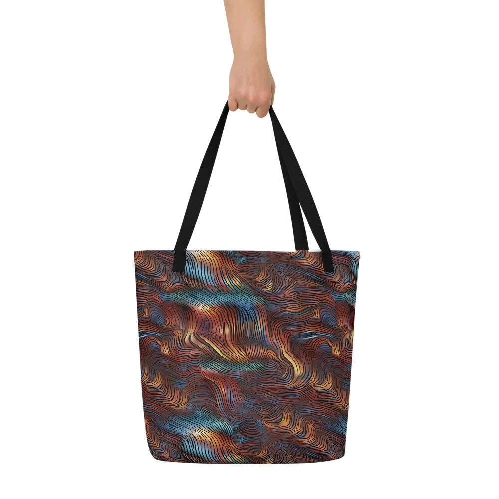 Molten Topography on Large Tote Bag W/ Pocket — Print file