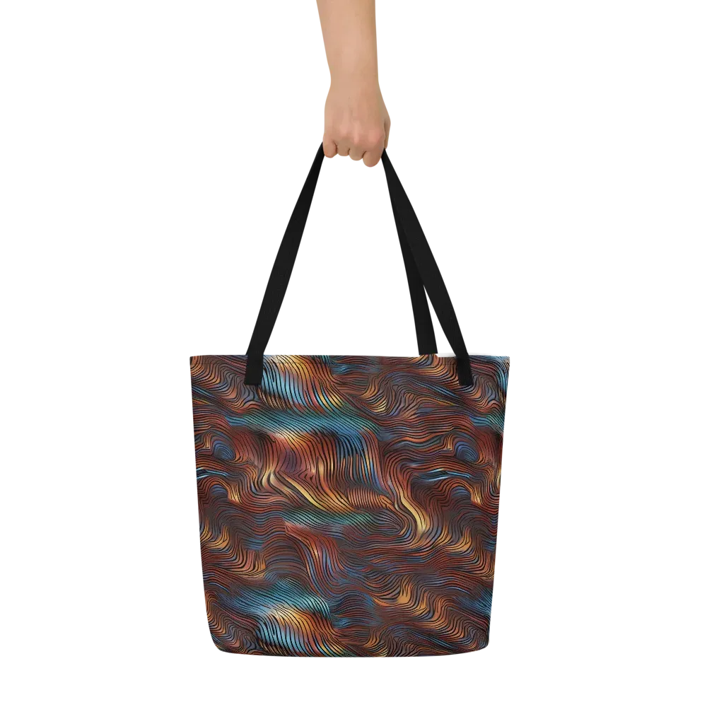 Molten Topography on Large Tote Bag W/ Pocket — Print file