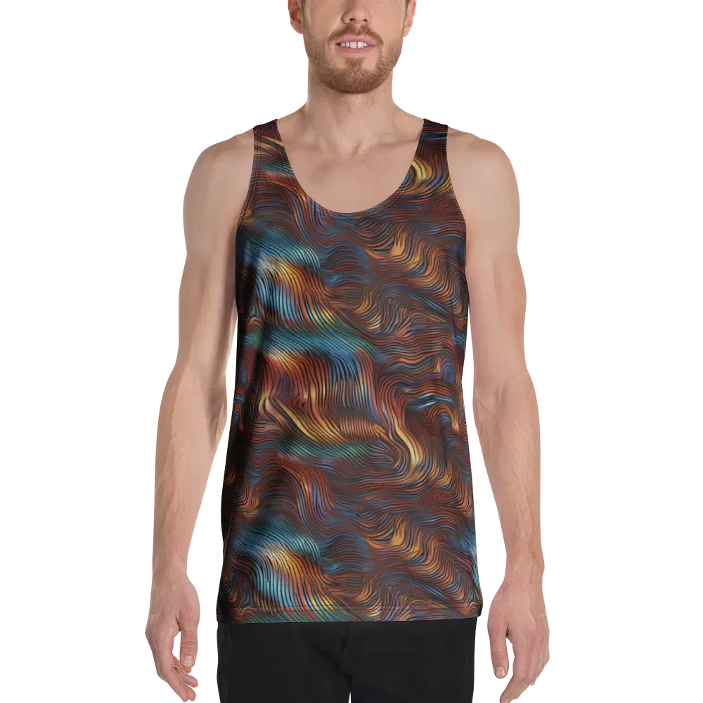 Molten Topography on Men's Tank Top — Front