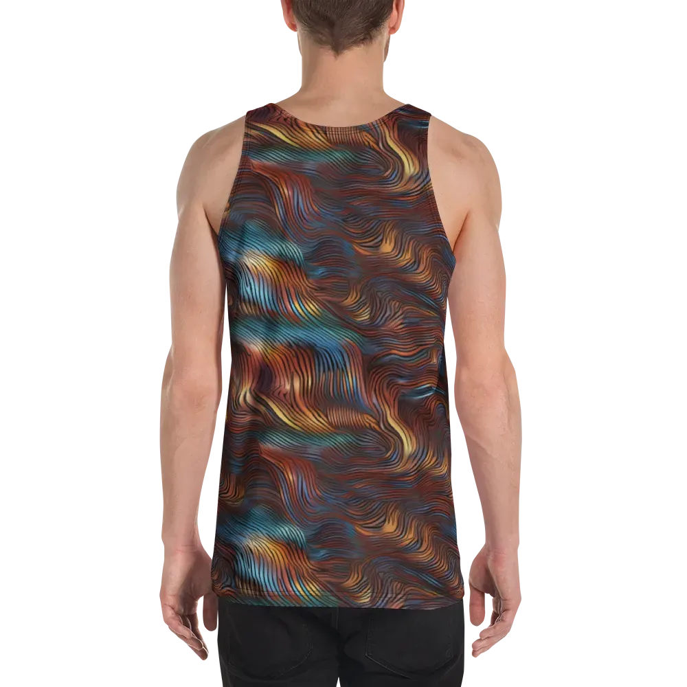 Molten Topography on Men's Tank Top — Back
