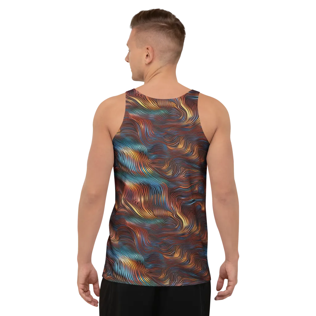 Molten Topography on Men's Tank Top — Back print