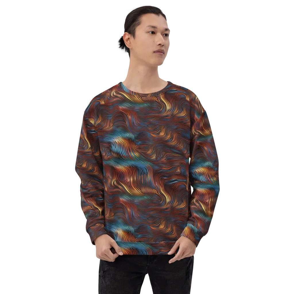 Molten Topography on Sweatshirt — Front print