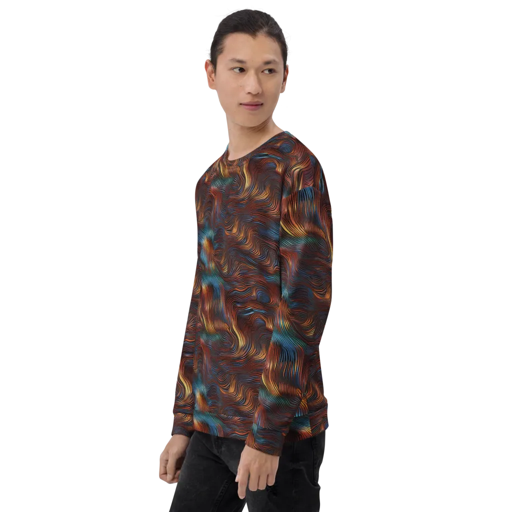 Molten Topography on Sweatshirt — Left sleeve