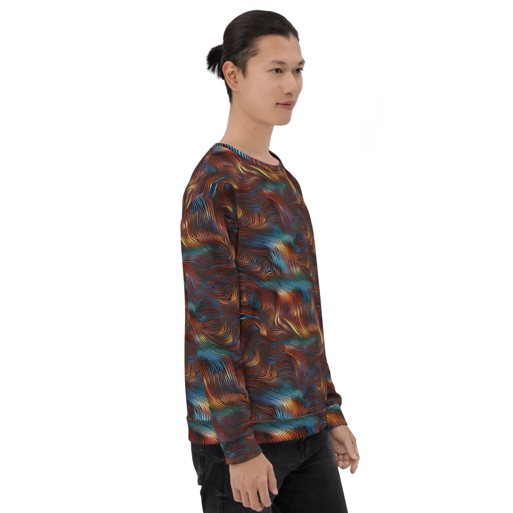Molten Topography on Sweatshirt — Right sleeve