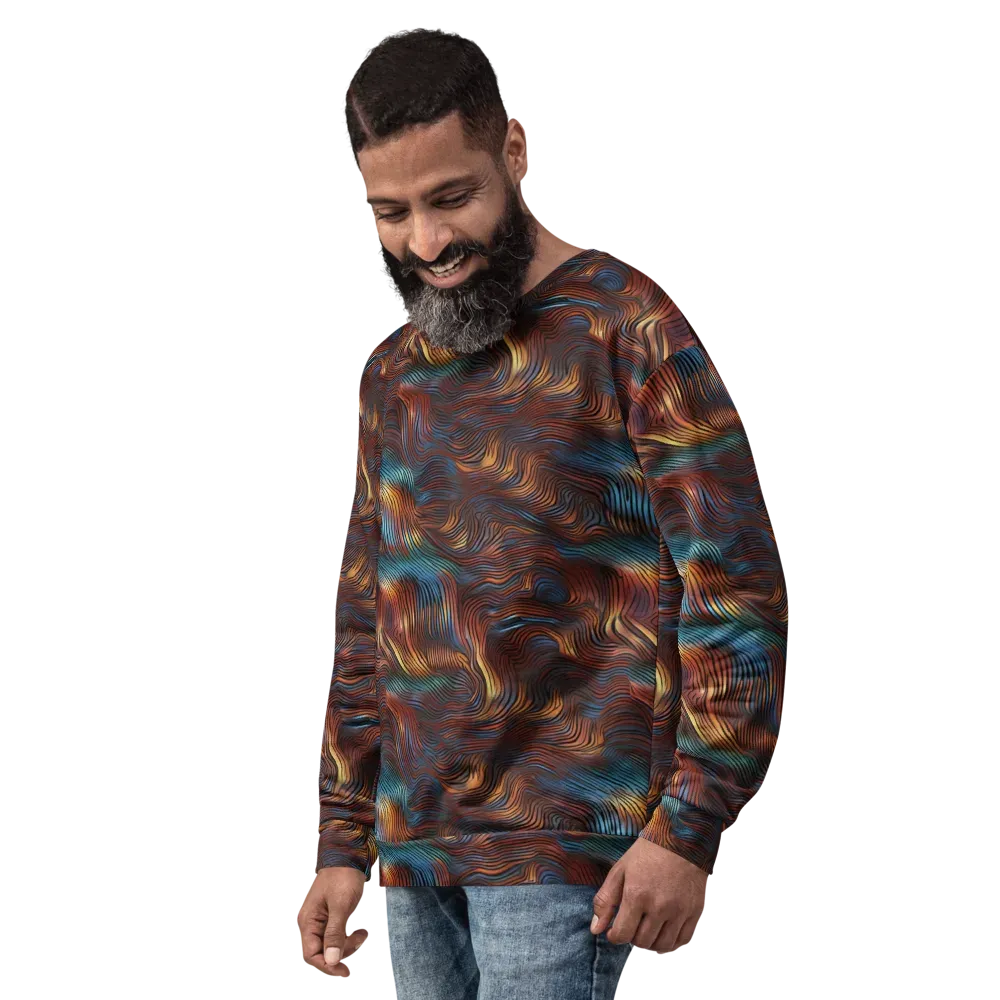 Molten Topography on Sweatshirt — Back print