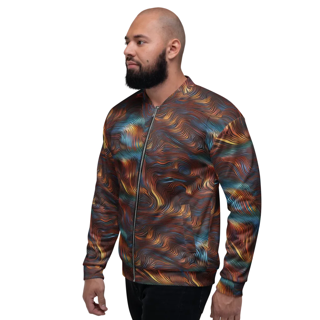 Molten Topography on Bomber Jacket — Left