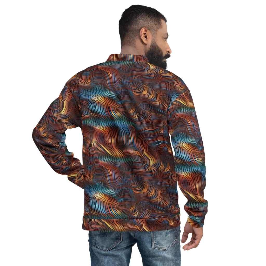 Molten Topography on Bomber Jacket — Back print