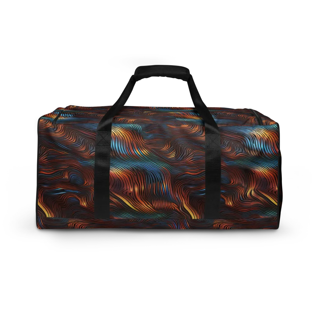 Molten Topography on Duffle Bag — Back print