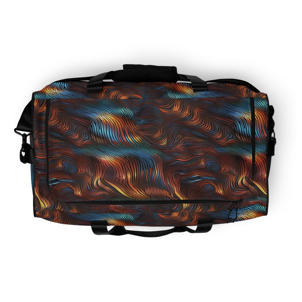 Molten Topography on Duffle Bag — Top print