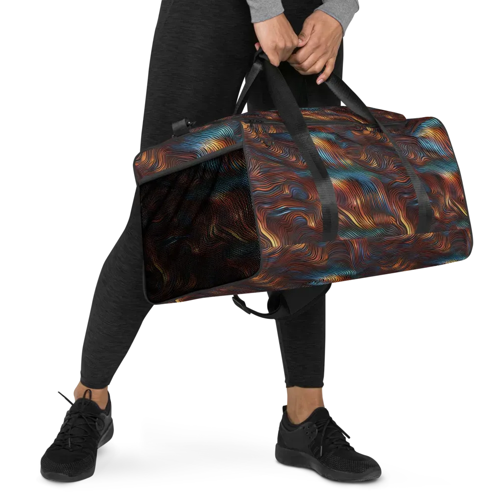 Molten Topography on Duffle Bag — Right Front