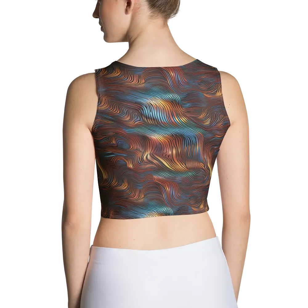 Molten Topography on Crop Top — Back