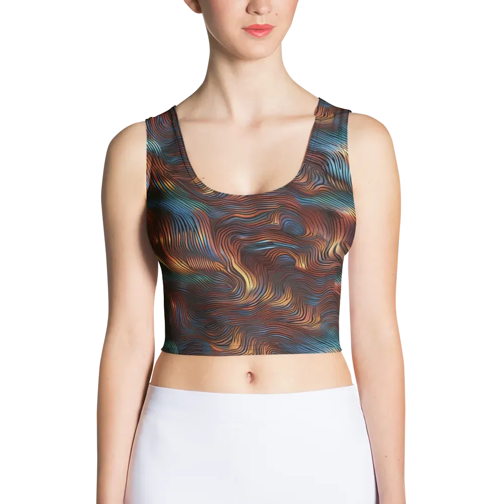 Molten Topography on Crop Top — Front