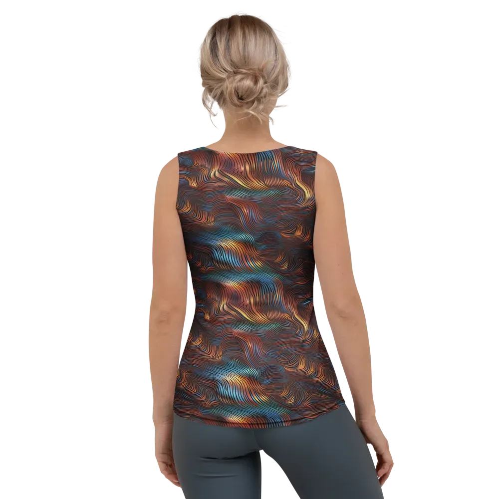 Molten Topography on Women's Tank Top — Back