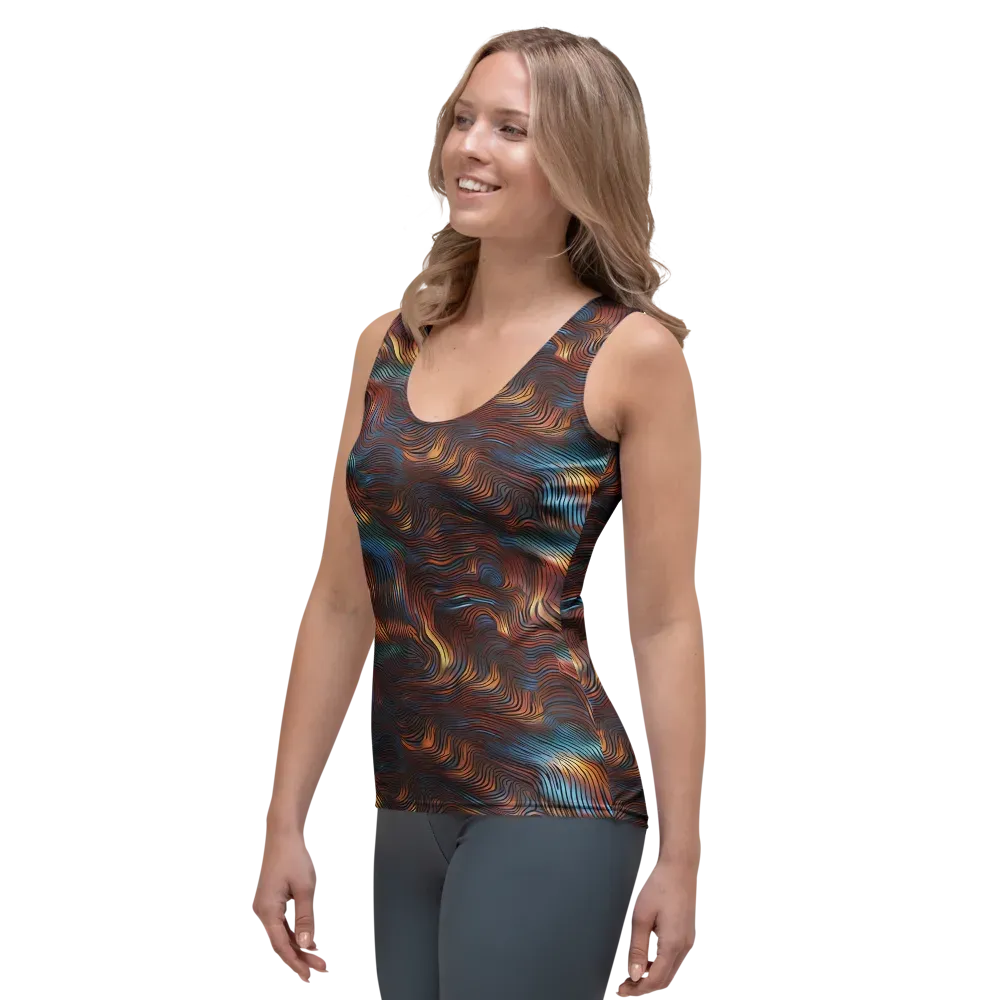 Molten Topography on Women's Tank Top — Left Front