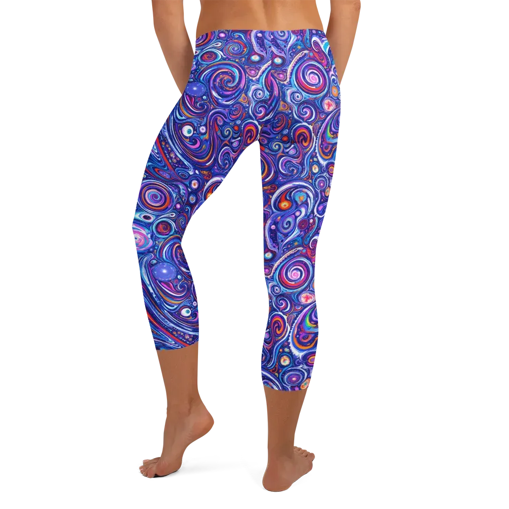 Cosmic Marbles on Capri Leggings — Back