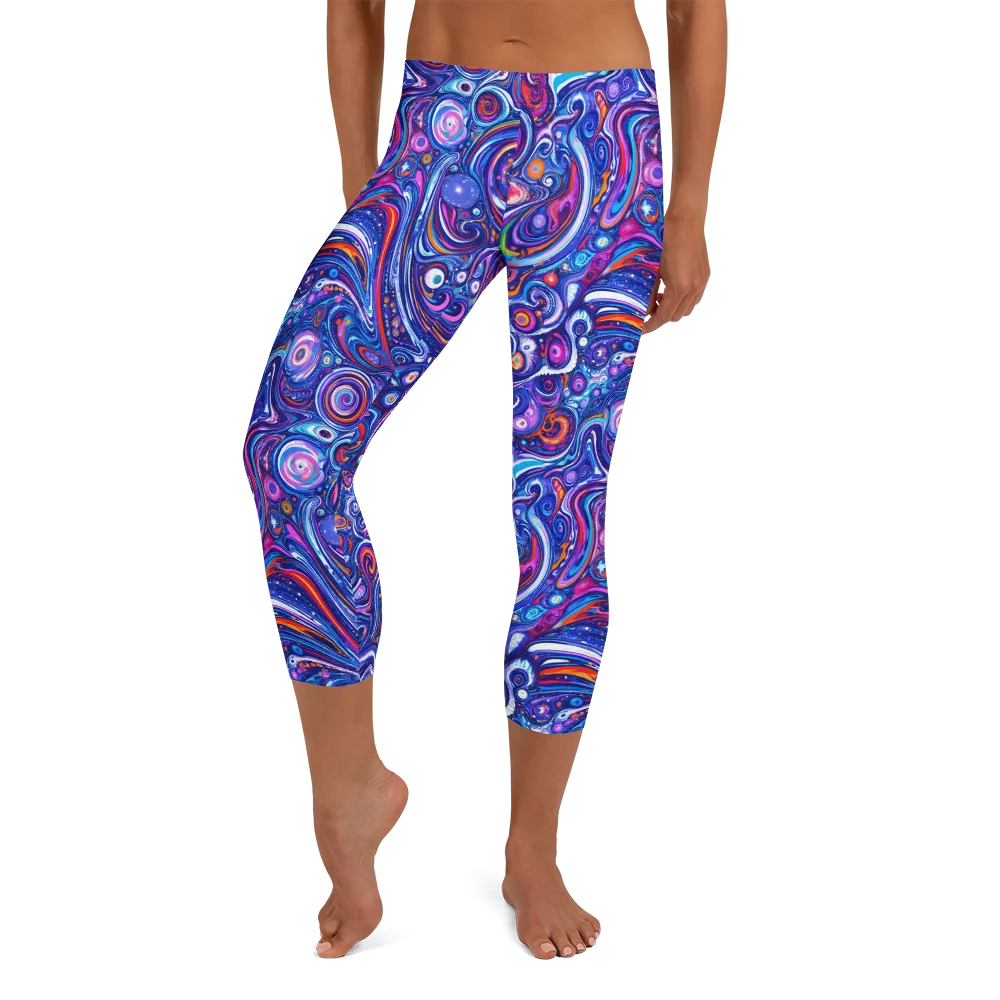 Cosmic Marbles on Capri Leggings — Front