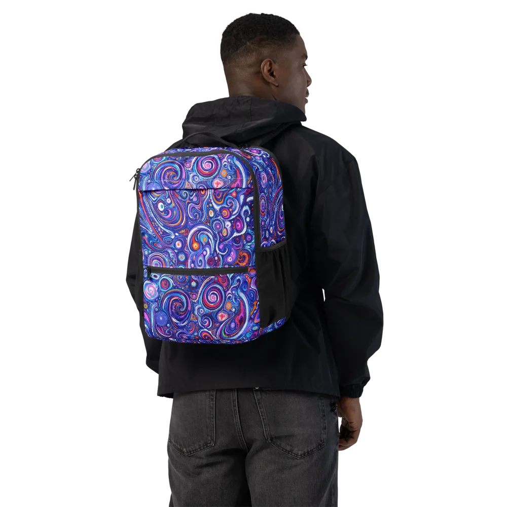 Cosmic Marbles on Utility Backpack — Back